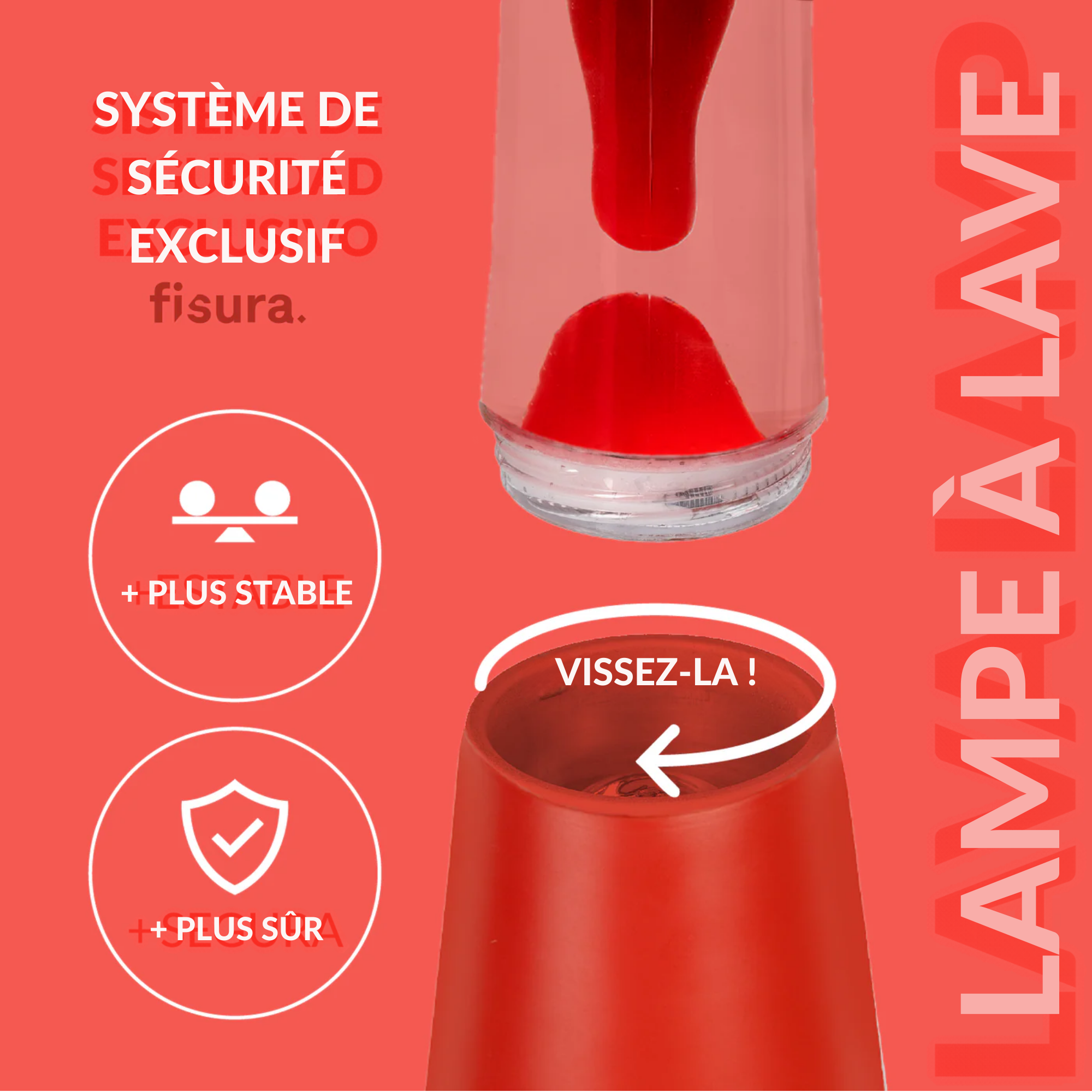 Tower Monochromatic Red - Lampe lave