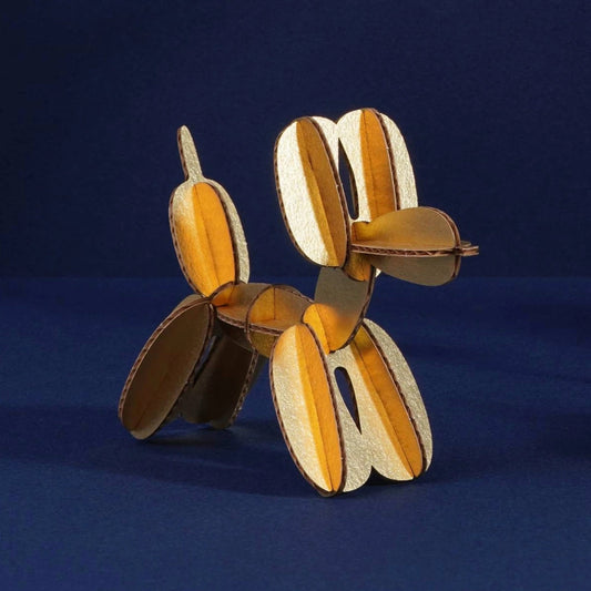 Balloon Dog - Kit en carton Assembli Hammered Gold 