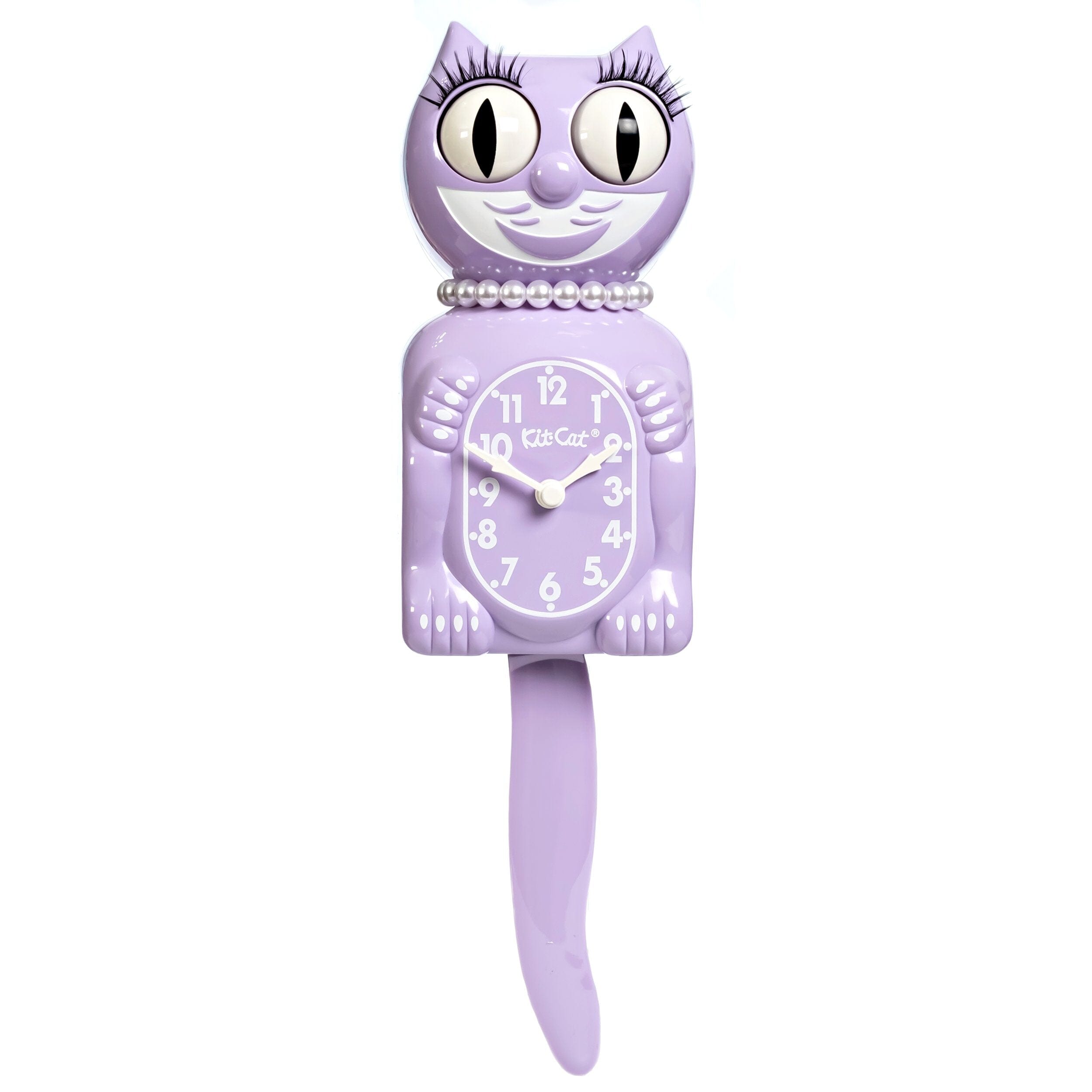 Kit Cat Clock - Horloge murale Kit-Cat Clock Lady Kit Cat Pastel Lilac 