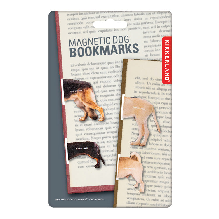Marque-pages magnétiques chiens Kikkerland – lot de 4