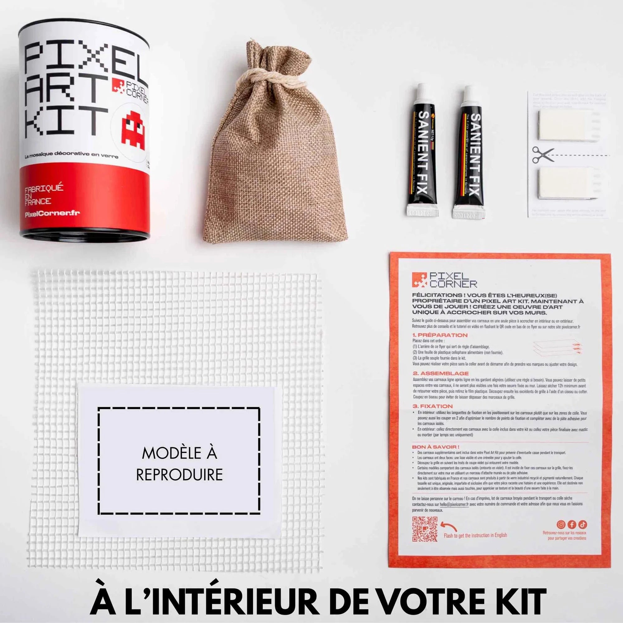 Mona Lisa - Art kit mosaïque Pixel Corner 