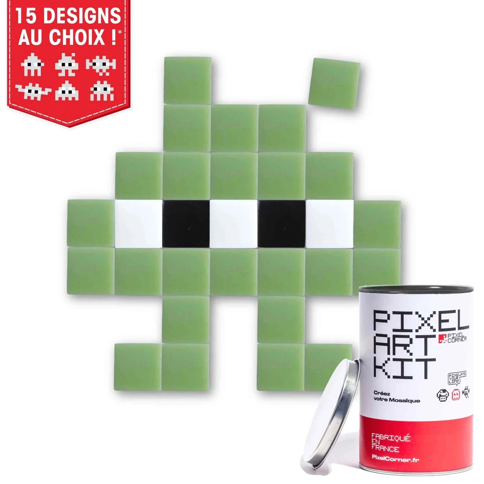 Tiny - Art kit mosaïque Pixel Corner Vert Clair 