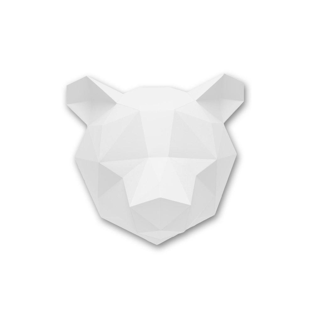 Paper Bear - Trophée en papier Assembli Bright White 